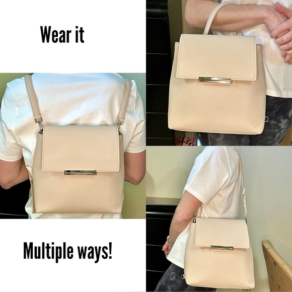 Kate Spade Make It Mine Pink Maddie Interchangeable Backpack Crossbody - Picture 3 of 17